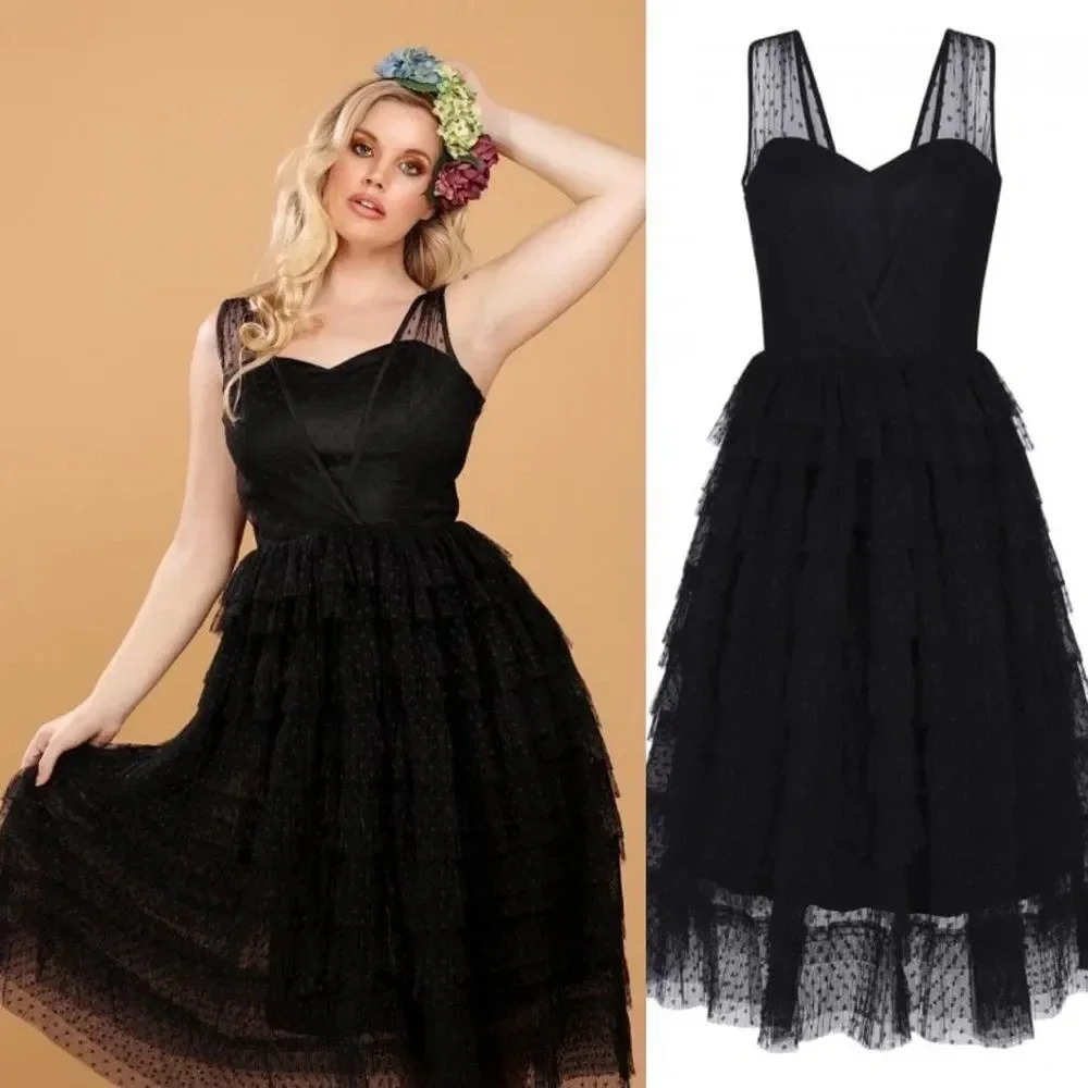 Collectif Courtney Polka Occasion Swing dress